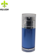 Wholesale custom face cream blue airless pump bottle 50ml